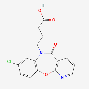 molecular formula C16H13ClN2O4 B7878085 4-(8-chloro-5-oxopyrido[2,3-b][1,5]benzoxazepin-6(5H)-yl)butanoic acid 