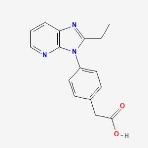molecular formula C16H15N3O2 B7878091 [4-(2-ethyl-3H-imidazo[4,5-b]pyridin-3-yl)phenyl]acetic acid 