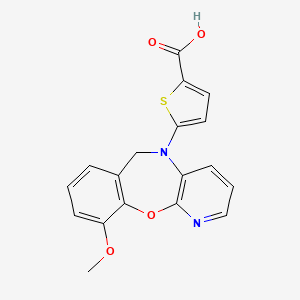 molecular formula C18H14N2O4S B7878092 5-(10-methoxypyrido[2,3-b][1,4]benzoxazepin-5(6H)-yl)thiophene-2-carboxylic acid 