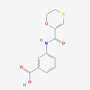 molecular formula C12H11NO4S B7878100 3-[(5,6-Dihydro-1,4-oxathiin-2-ylcarbonyl)amino]benzoic acid 