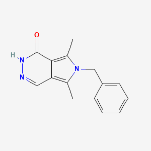 molecular formula C15H15N3O B7878108 6-benzyl-5,7-dimethyl-2,6-dihydro-1H-pyrrolo[3,4-d]pyridazin-1-one 