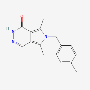 molecular formula C16H17N3O B7878121 5,7-dimethyl-6-(4-methylbenzyl)-2,6-dihydro-1H-pyrrolo[3,4-d]pyridazin-1-one 