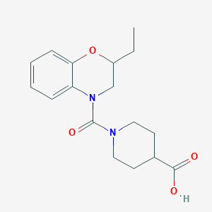 molecular formula C17H22N2O4 B7878138 1-[(2-ethyl-2,3-dihydro-4H-1,4-benzoxazin-4-yl)carbonyl]piperidine-4-carboxylic acid 