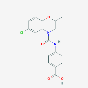4-{[(6-chloro-2-ethyl-2,3-dihydro-4H-1,4-benzoxazin-4-yl)carbonyl]amino}benzoic acid