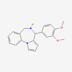 molecular formula C20H20N2O2 B7878140 4-(3,4-dimethoxyphenyl)-5,6-dihydro-4H-pyrrolo[1,2-a][1,4]benzodiazepine 