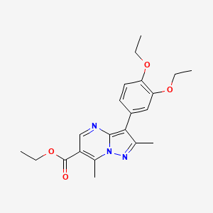 Ethyl 3-(3,4-diethoxyphenyl)-2,7-dimethylpyrazolo[1,5-a]pyrimidine-6-carboxylate