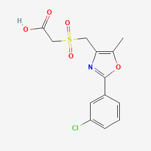 ({[2-(3-Chlorophenyl)-5-methyl-1,3-oxazol-4-yl]methyl}sulfonyl)acetic acid