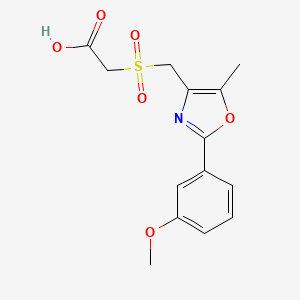 ({[2-(3-Methoxyphenyl)-5-methyl-1,3-oxazol-4-yl]methyl}sulfonyl)acetic acid