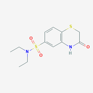 molecular formula C12H16N2O3S2 B7878243 N,N-diethyl-3-oxo-3,4-dihydro-2H-1,4-benzothiazine-6-sulfonamide 
