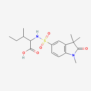 molecular formula C17H24N2O5S B7878254 N-[(1,3,3-trimethyl-2-oxo-2,3-dihydro-1H-indol-5-yl)sulfonyl]isoleucine 