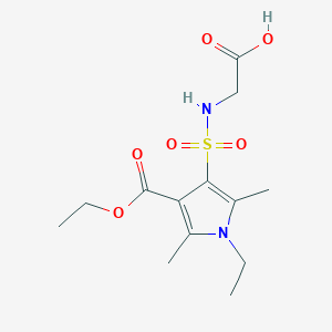 molecular formula C13H20N2O6S B7878353 ({[4-(ethoxycarbonyl)-1-ethyl-2,5-dimethyl-1H-pyrrol-3-yl]sulfonyl}amino)acetic acid 