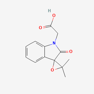 (3',3'-dimethyl-2-oxospiro[indole-3,2'-oxiran]-1(2H)-yl)acetic acid