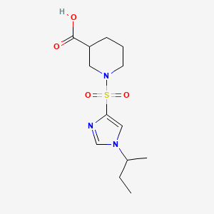 molecular formula C13H21N3O4S B7878449 1-[(1-sec-butyl-1H-imidazol-4-yl)sulfonyl]piperidine-3-carboxylic acid 
