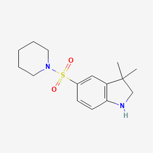molecular formula C15H22N2O2S B7878503 3,3-Dimethyl-5-(piperidin-1-ylsulfonyl)indoline 