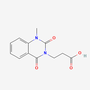 molecular formula C12H12N2O4 B7878528 3-(1-methyl-2,4-dioxo-1,4-dihydroquinazolin-3(2H)-yl)propanoic acid 