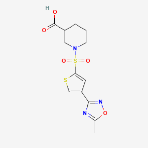 1-{[4-(5-Methyl-1,2,4-oxadiazol-3-yl)thien-2-yl]sulfonyl}piperidine-3-carboxylic acid