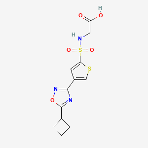 molecular formula C12H13N3O5S2 B7878580 ({[4-(5-Cyclobutyl-1,2,4-oxadiazol-3-yl)thien-2-yl]sulfonyl}amino)acetic acid 