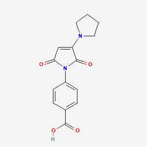 molecular formula C15H14N2O4 B7878581 4-(2,5-dioxo-3-pyrrolidin-1-yl-2,5-dihydro-1H-pyrrol-1-yl)benzoic acid 