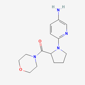 molecular formula C14H20N4O2 B7878590 6-[2-(Morpholin-4-ylcarbonyl)pyrrolidin-1-yl]pyridin-3-amine 