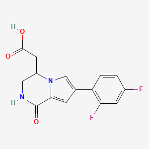 2-[7-(2,4-difluorophenyl)-1-oxo-3,4-dihydro-2H-pyrrolo[1,2-a]pyrazin-4-yl]acetic acid