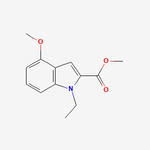 molecular formula C13H15NO3 B7878684 methyl 1-ethyl-4-methoxy-1H-indole-2-carboxylate 