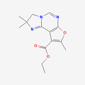 molecular formula C14H17N3O3 B7878688 Ethyl 2,2,8-trimethyl-2,3-dihydrofuro[3,2-e]imidazo[1,2-c]pyrimidine-9-carboxylate 