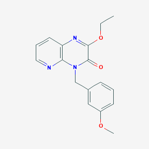 molecular formula C17H17N3O3 B7878702 2-ethoxy-4-(3-methoxybenzyl)pyrido[2,3-b]pyrazin-3(4H)-one 