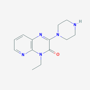 molecular formula C13H17N5O B7878710 4-ethyl-2-piperazin-1-ylpyrido[2,3-b]pyrazin-3(4H)-one 