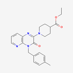 molecular formula C23H26N4O3 B7878721 Ethyl 1-[4-(4-methylbenzyl)-3-oxo-3,4-dihydropyrido[2,3-b]pyrazin-2-yl]piperidine-4-carboxylate 