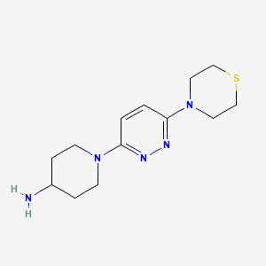 molecular formula C13H21N5S B7878756 1-(6-Thiomorpholin-4-ylpyridazin-3-yl)piperidin-4-amine 