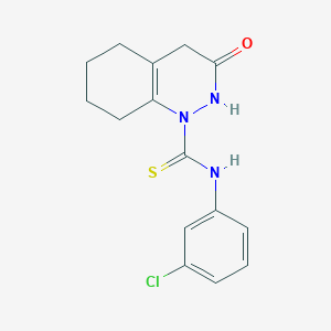 molecular formula C15H16ClN3OS B7878757 N-(3-chlorophenyl)-3-oxo-3,4,5,6,7,8-hexahydrocinnoline-1(2H)-carbothioamide 