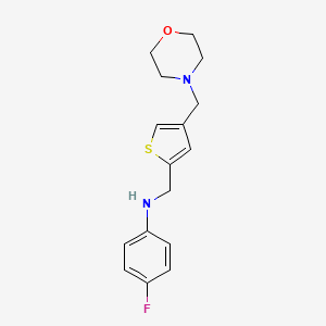 molecular formula C16H19FN2OS B7878763 N-(4-fluorophenyl)-N-{[4-(morpholin-4-ylmethyl)thien-2-yl]methyl}amine 