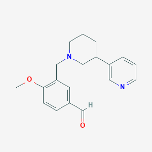 molecular formula C19H22N2O2 B7878801 4-Methoxy-3-(3-(3-pyridyl)piperidinomethyl)benzaldehyde 