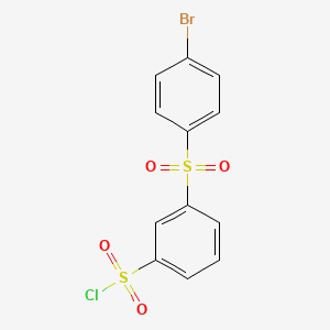 molecular formula C12H8BrClO4S2 B7878827 3-(4-Bromophenylsulfonyl)benzenesulfonyl chloride 