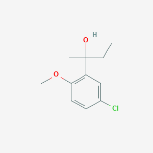 molecular formula C11H15ClO2 B7878853 2-(3-Chloro-6-methoxyphenyl)-2-butanol 