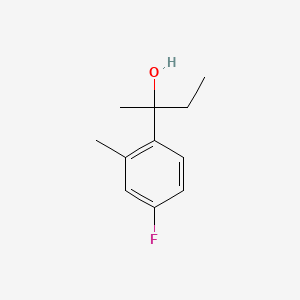 molecular formula C11H15FO B7878860 2-(4-Fluoro-2-methylphenyl)-2-butanol 