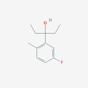 molecular formula C12H17FO B7878898 3-(3-Fluoro-6-methylphenyl)-3-pentanol 