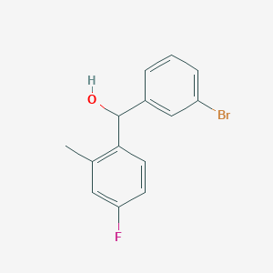 molecular formula C14H12BrFO B7879032 (3-Bromophenyl)(4-fluoro-2-methylphenyl)methanol 