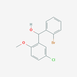 molecular formula C14H12BrClO2 B7879066 (2-Bromophenyl)(5-chloro-2-methoxyphenyl)methanol 