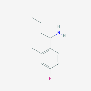 molecular formula C11H16FN B7879086 1-(4-Fluoro-2-methylphenyl)butan-1-amine 