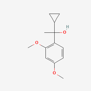 molecular formula C13H18O3 B7879100 1-Cyclopropyl-1-(2,4-dimethoxyphenyl)ethanol 