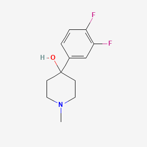 molecular formula C12H15F2NO B7879116 4-(3,4-Difluorophenyl)-4-hydroxy-1-methylpiperidine CAS No. 1198286-37-1
