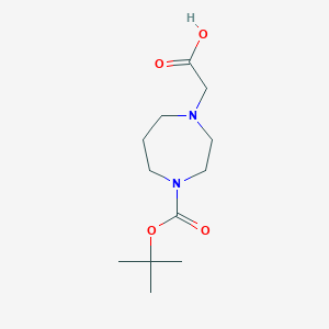 molecular formula C12H22N2O4 B7879137 4-Carboxymethyl-[1,4]diazepane-1-carboxylic acid tert-butyl ester 