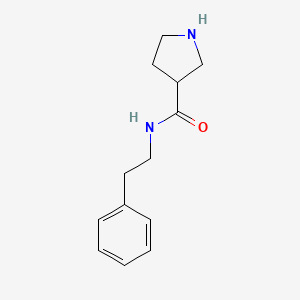 molecular formula C13H18N2O B7879189 N-Phenethylpyrrolidine-3-carboxamide 