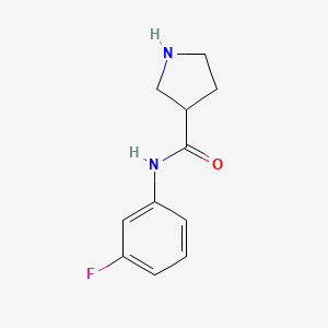 molecular formula C11H13FN2O B7879192 N-(3-fluorophenyl)pyrrolidine-3-carboxamide 