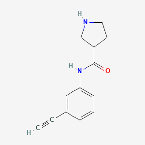 molecular formula C13H14N2O B7879201 N-(3-ethynylphenyl)pyrrolidine-3-carboxamide 