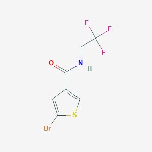 molecular formula C7H5BrF3NOS B7879278 5-bromo-N-(2,2,2-trifluoroethyl)thiophene-3-carboxamide 