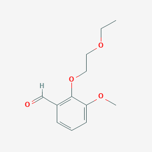 molecular formula C12H16O4 B7879285 2-(2-Ethoxyethoxy)-3-methoxybenzaldehyde 
