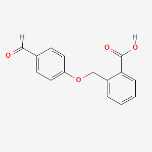 molecular formula C15H12O4 B7879298 2-[(4-Formylphenoxy)methyl]benzoic acid 