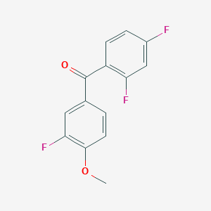 molecular formula C14H9F3O2 B7879307 4-Methoxy-2',3,4'-trifluorobenzophenone 